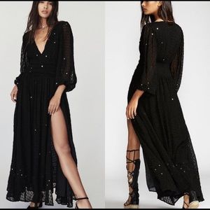 free people black boho maxi dress